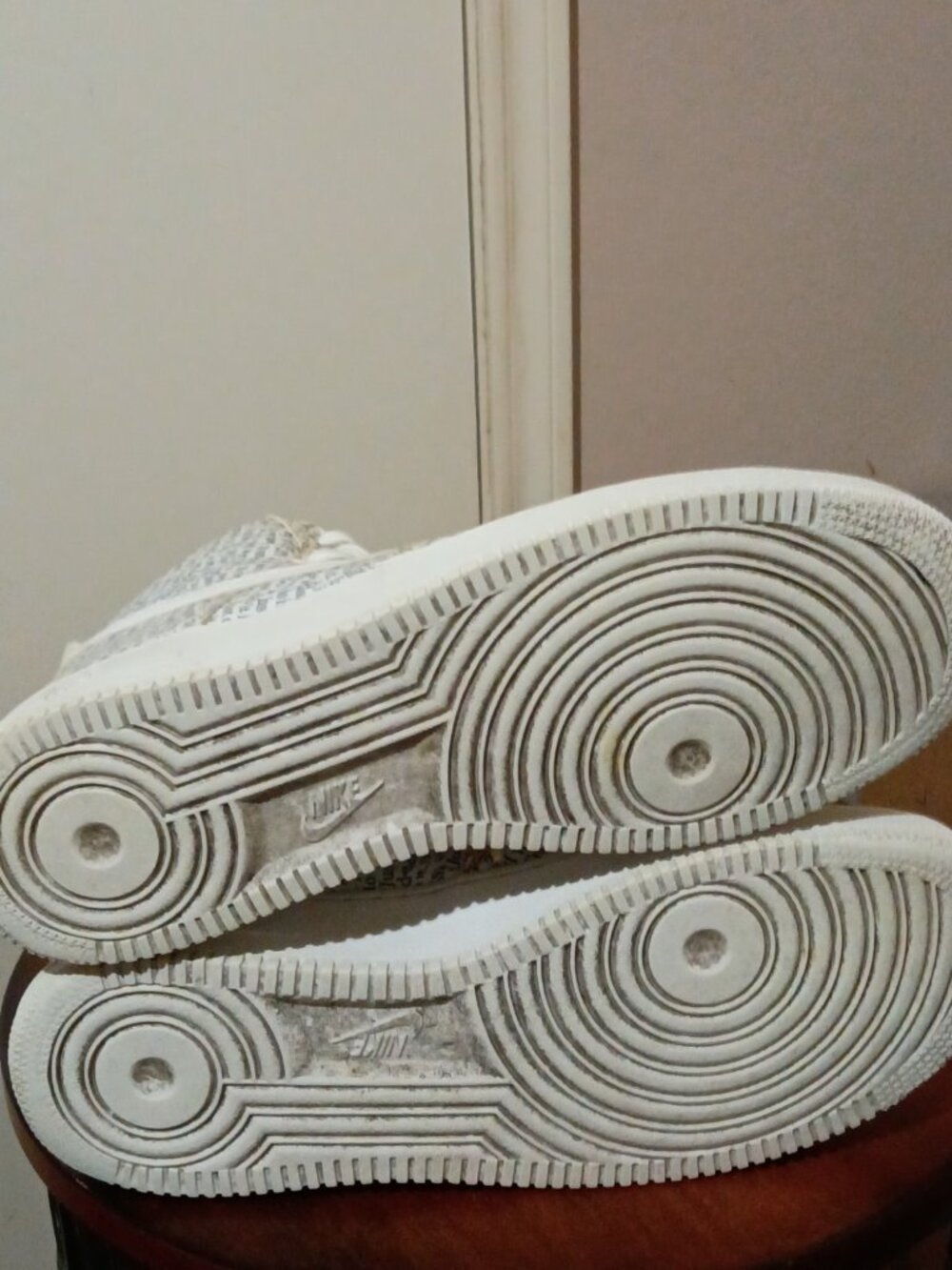 Size 11 Nike Air Force 1 07 LV8 High Just Do It White Mens Shoes AQ9648-100 - Picture 11 of 14